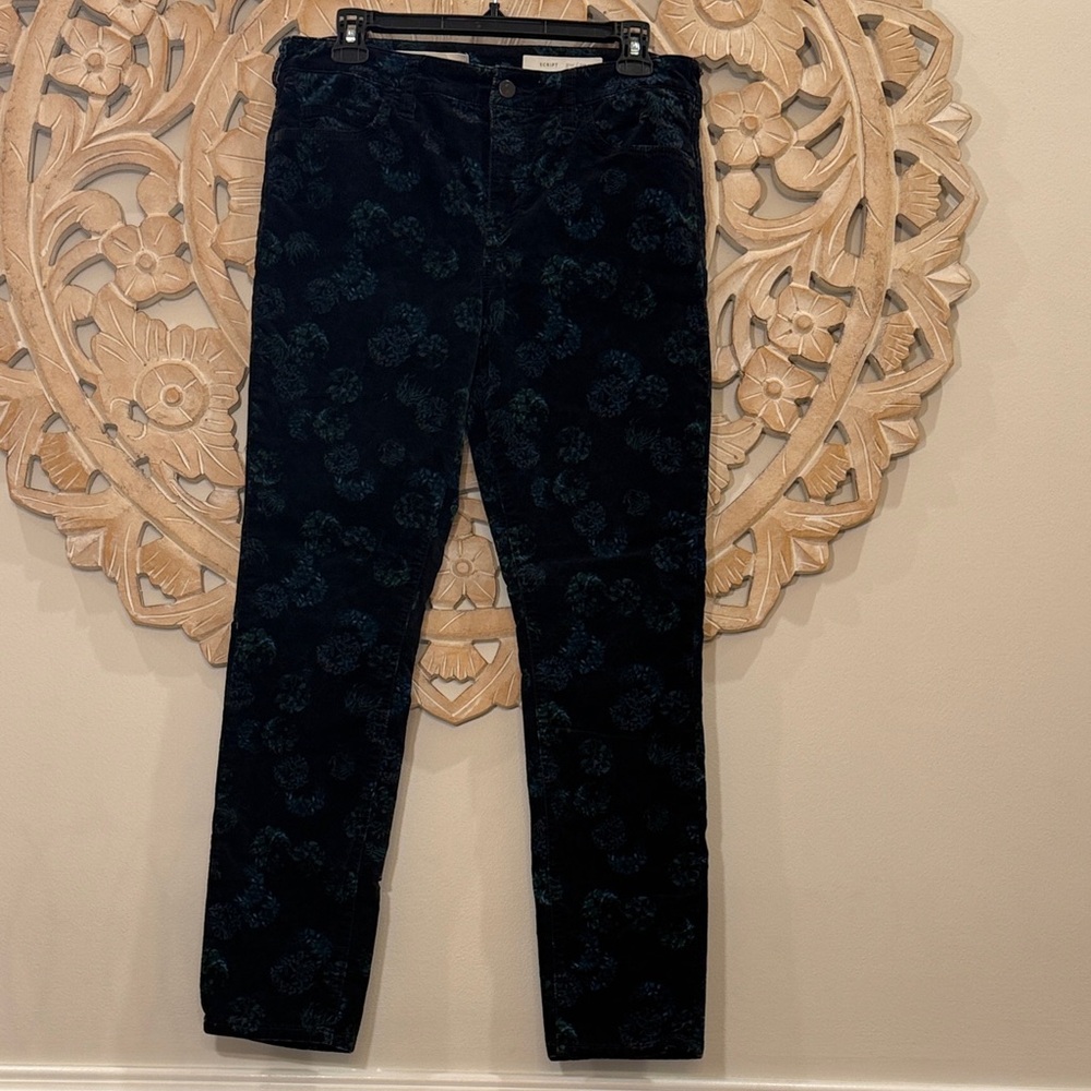 Pilcro script corduroy stretch peacock pants
